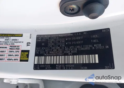 2024 Toyota Corolla Cross Le z USA, uszkodzony, nr VIN 7MUBAAAG9RV109841